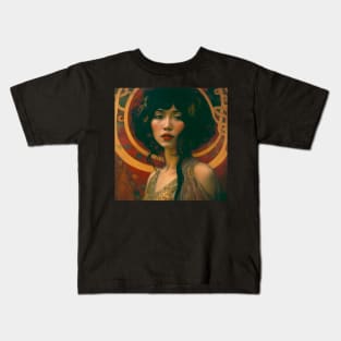 Art Deco Style Woman Kids T-Shirt